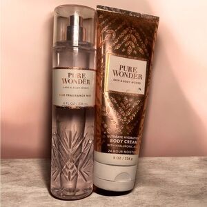 Bath & Body Works Pure Wonder Fragrance Mist and Body Cream